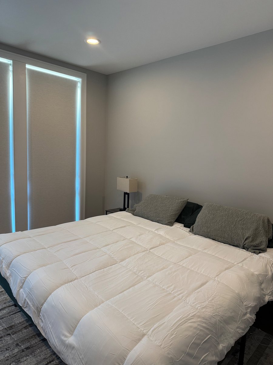 Master Bed Room- with attached master bath and master closet has 65 inch tv