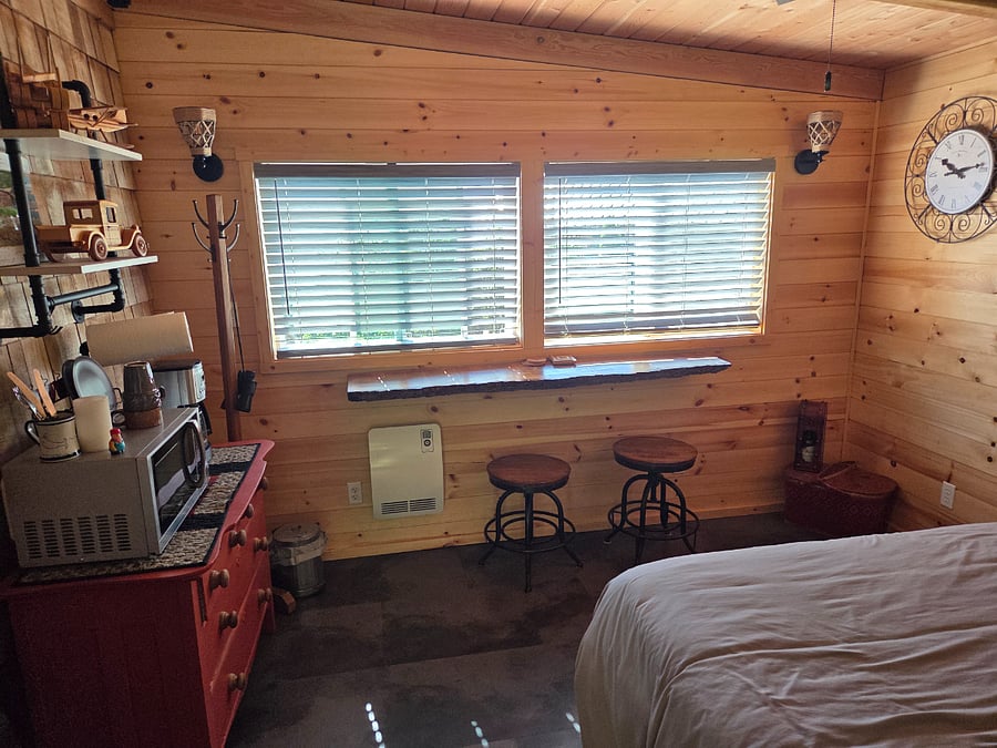 Bedroom #2, view windows.