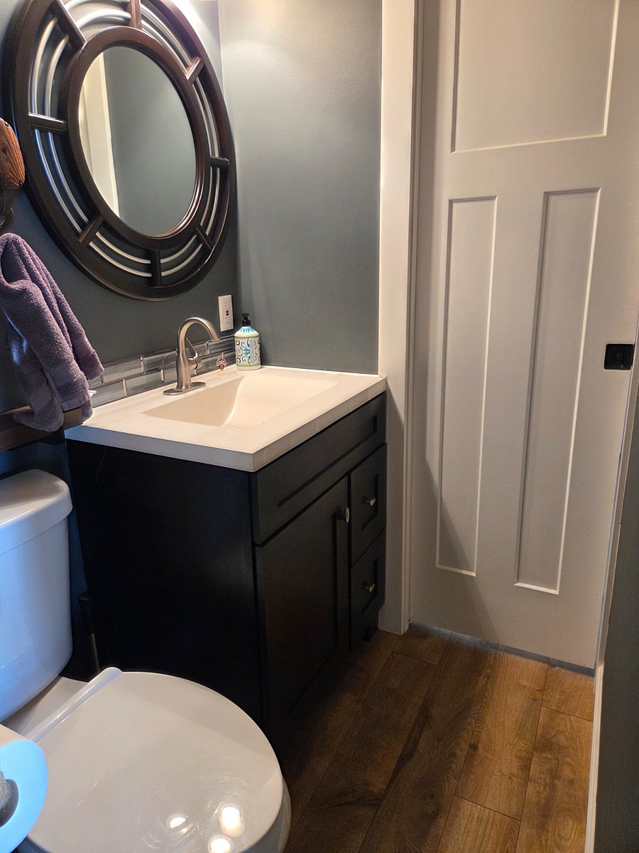 Each bedroom has its own pocket door for privacy.