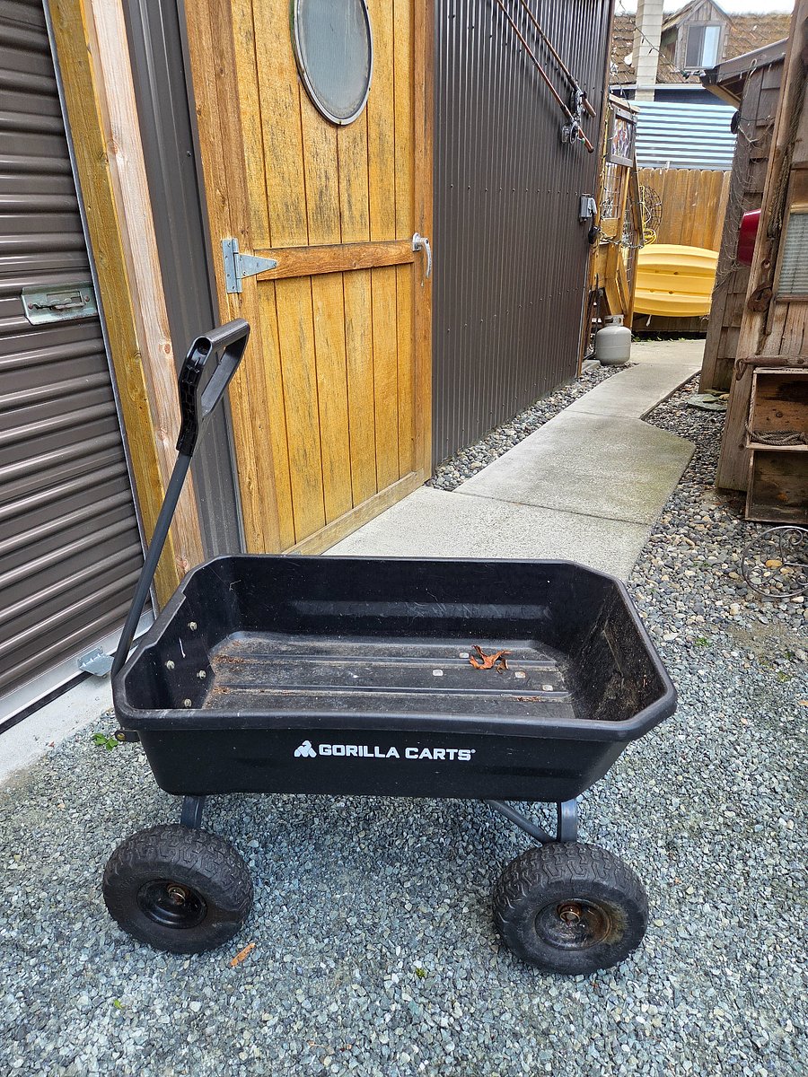 This wagon is available for use to haul anything you need to or from the parking lot.