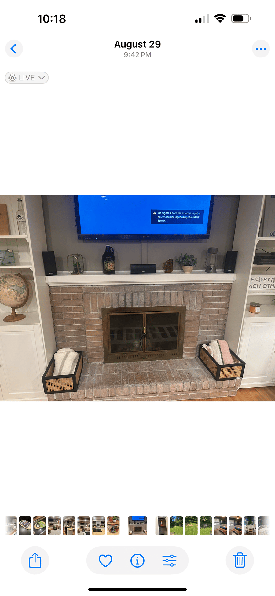 Fireplace is not available for use but adds aesthetic appeal