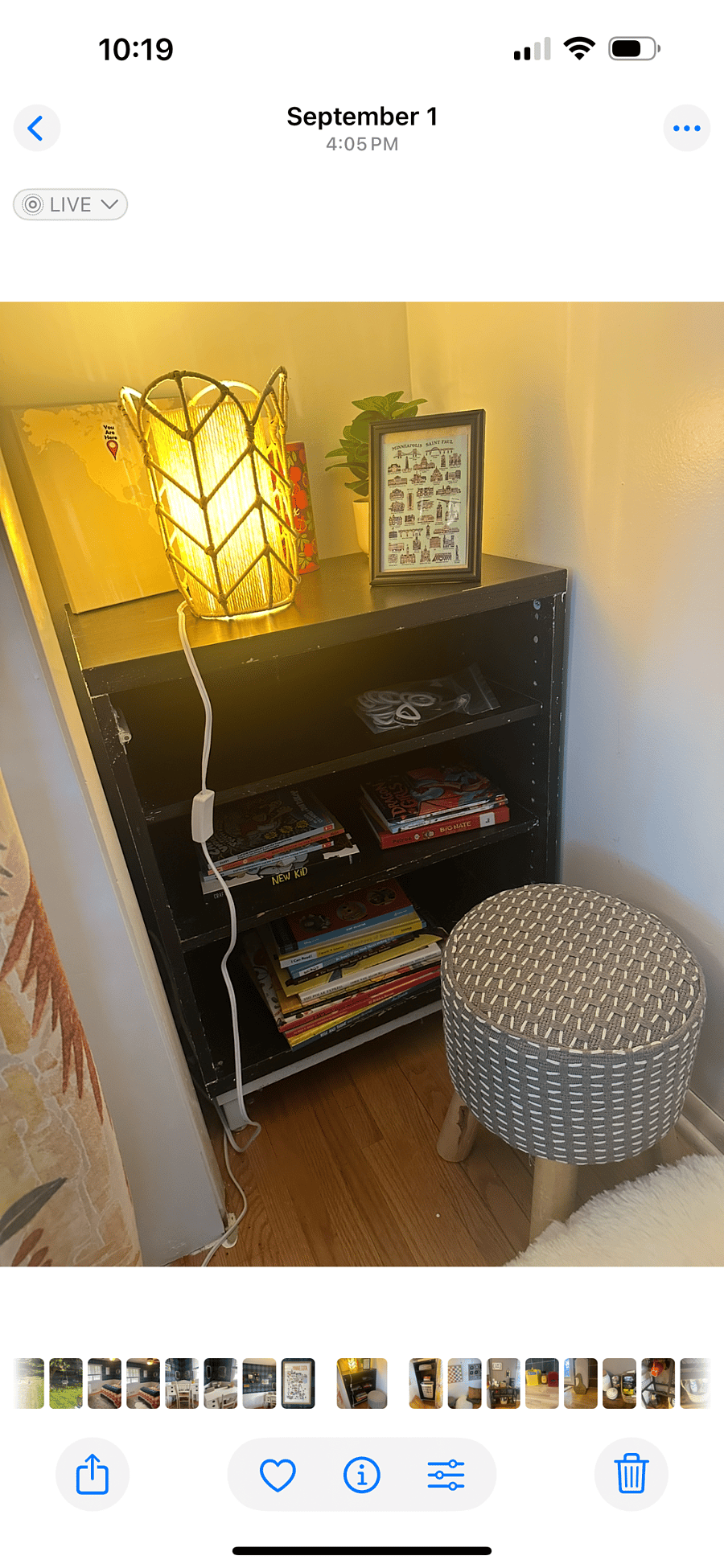 Reading/game closet