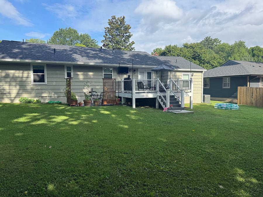 Spacious yard in a quiet, established neighborhood