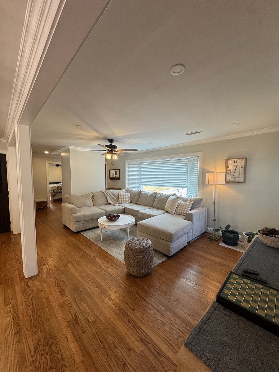 Living room with plenty of natural light