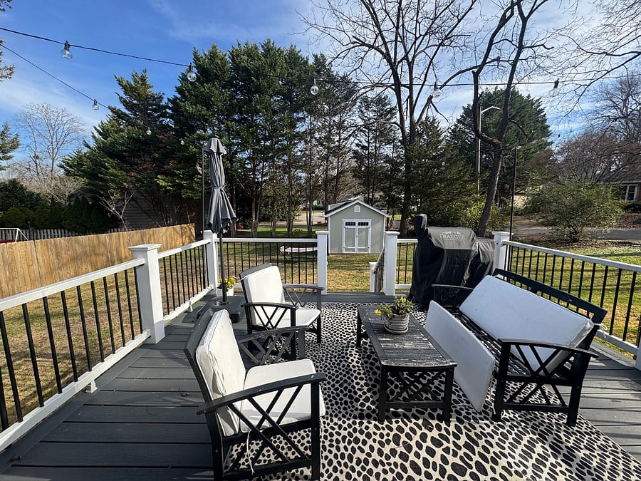 Private outdoor space for relaxing mornings and evenings