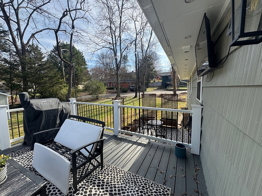 Smart tv outside.