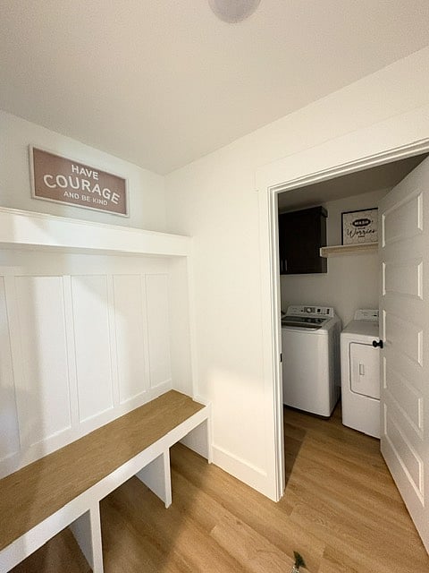 mudroom and laundry room upon entry from garage