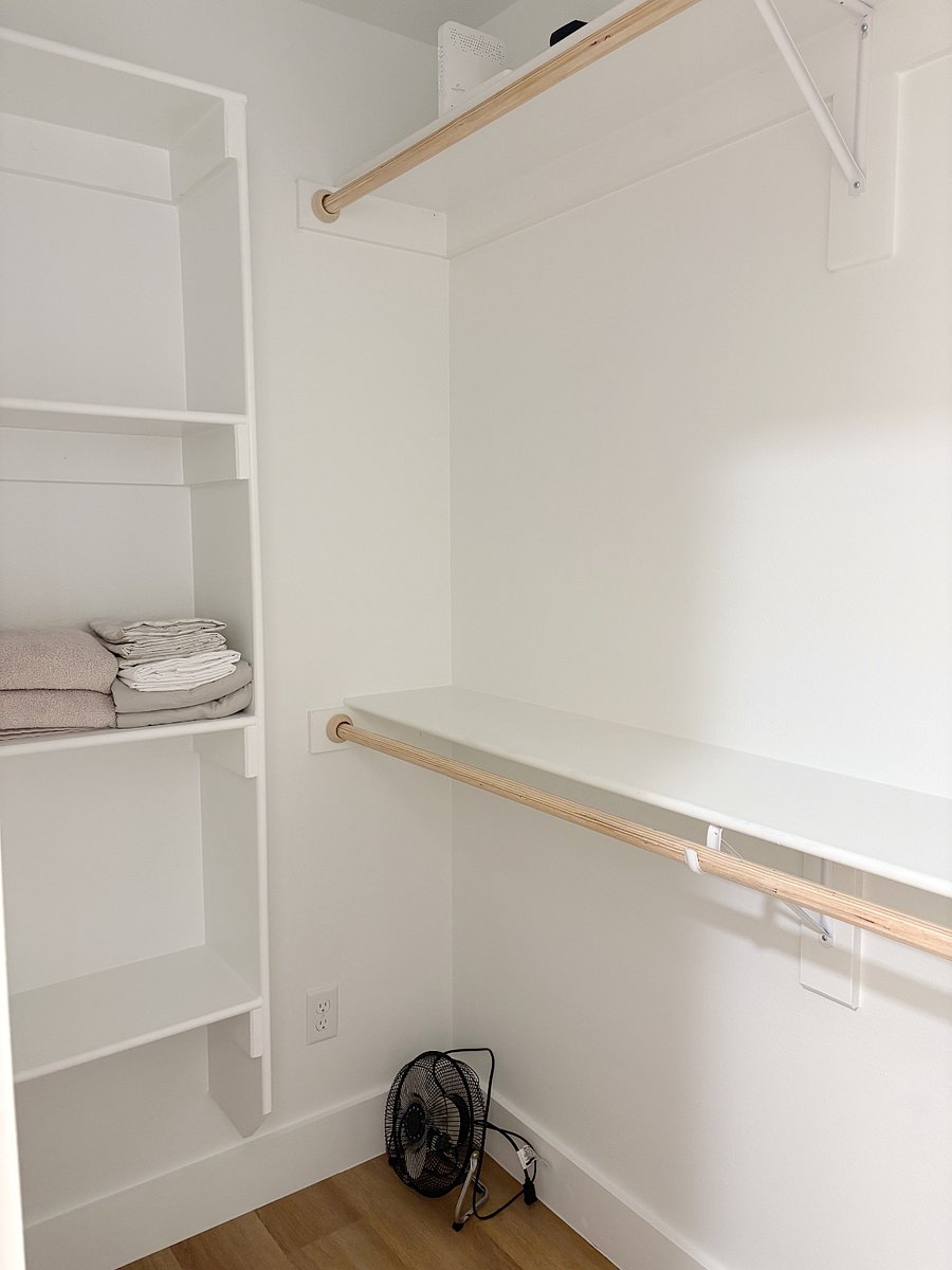 1/2 walk in primary closet