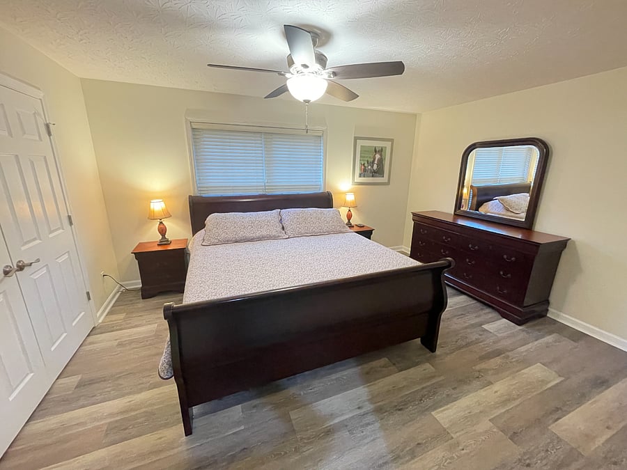 King Bedroom located upstairs.