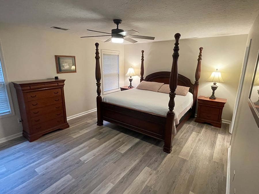 First Floor Master Bedroom with King Bed.