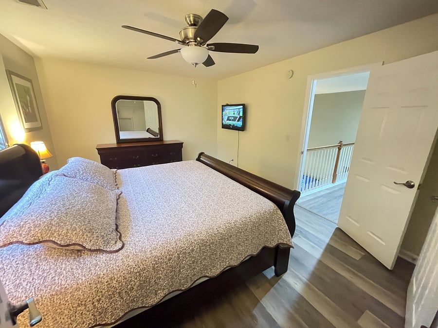 King Bedroom located upstairs.