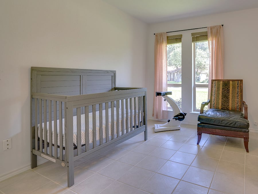 The 4th bedroom is a great private FLEX room. We have it set up with a large desk and chair, plus a twin bed if needed. It can be a baby bed instead of the twin, upon request.