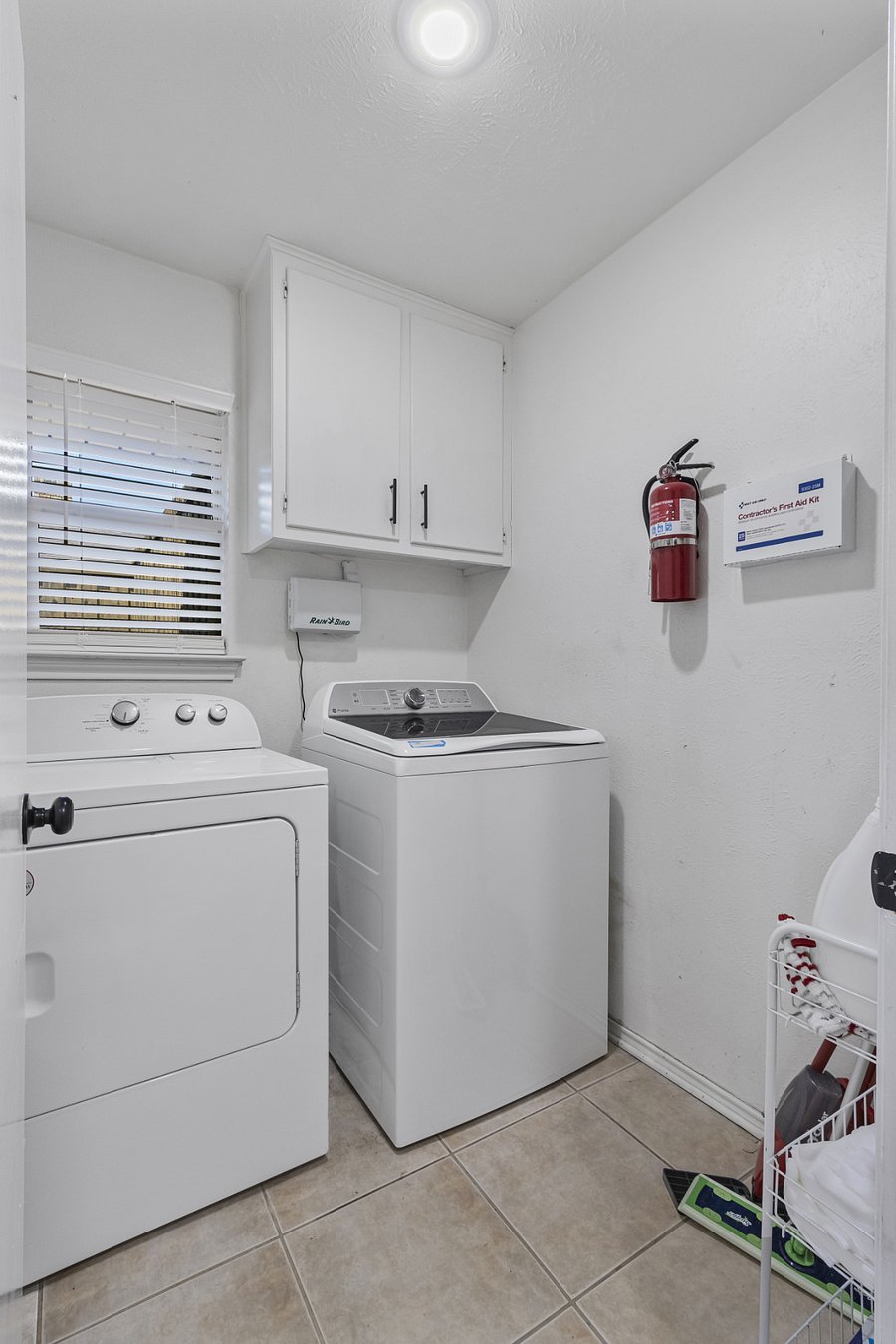 In unit washer and dryer in laundry room
