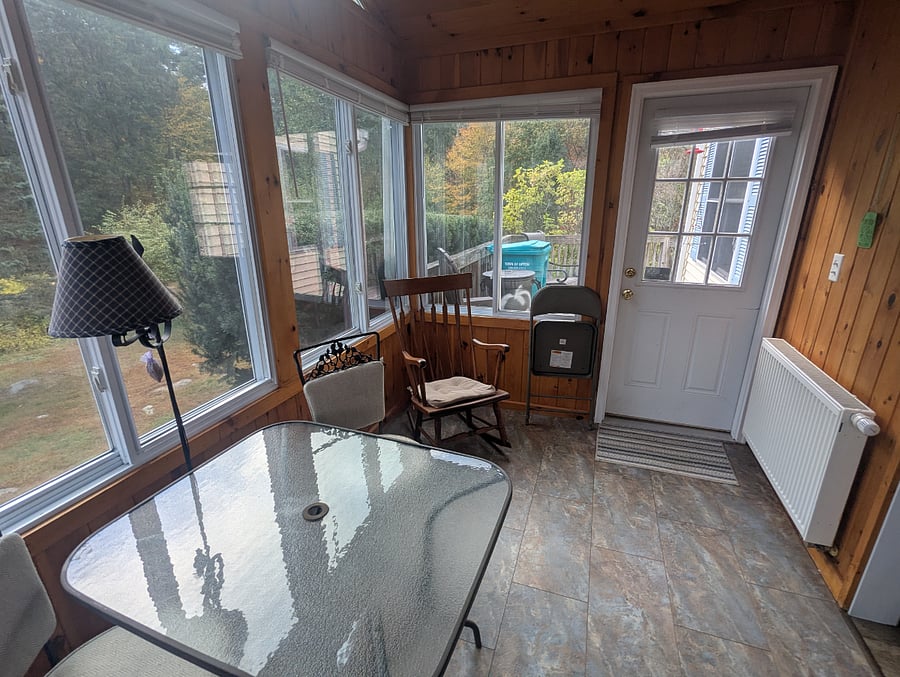Porch and door to deck