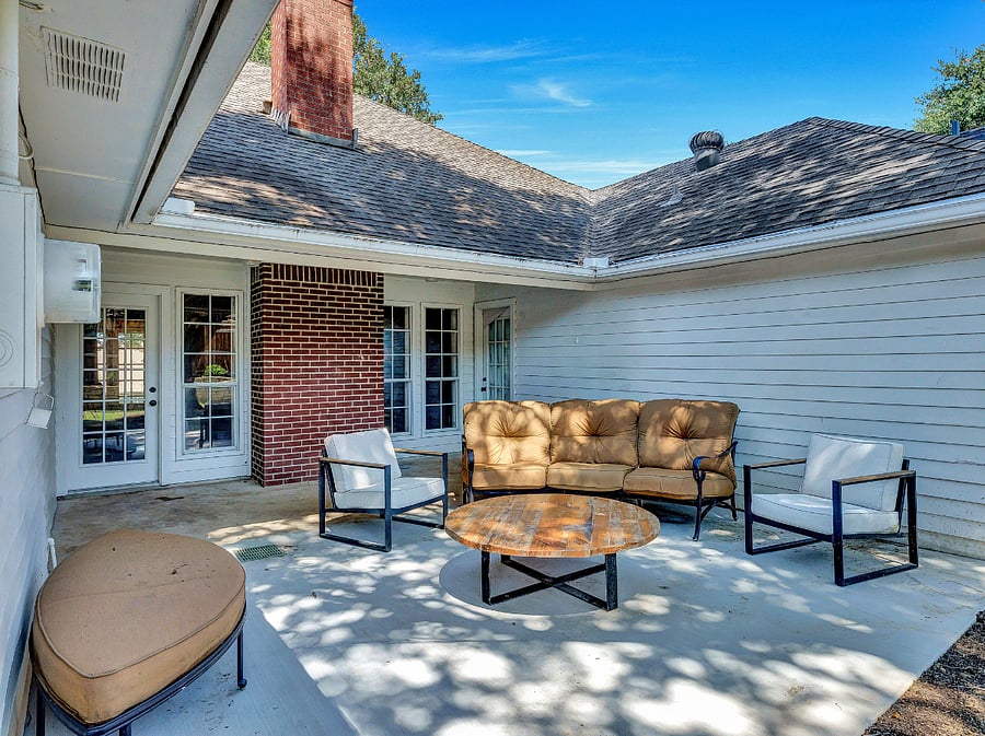 Large back patio