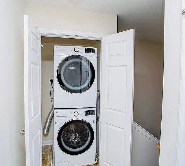 Private laundry in the unit.