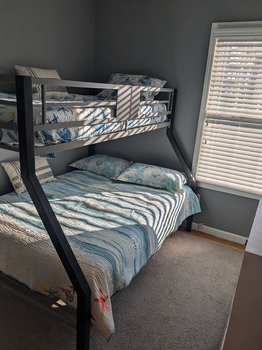 2nd Floor Bedroom-Bunk bed. Top Twin, bottom Full. One Closet, No TV.