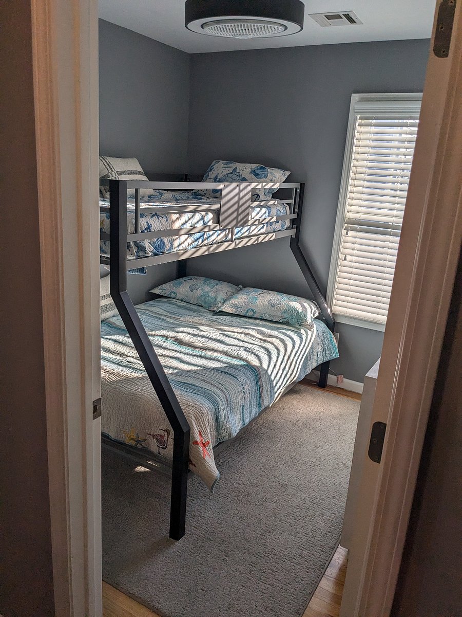 2nd Floor Bedroom-Bunk bed. Top Twin, bottom Full. One Closet, No TV.