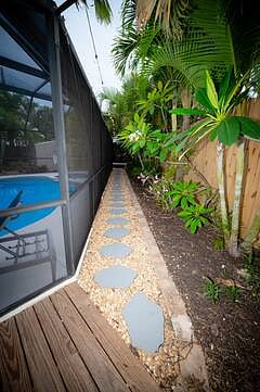 Adventurous walkway around the backyard
