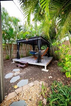 Relaxing hammock lounge