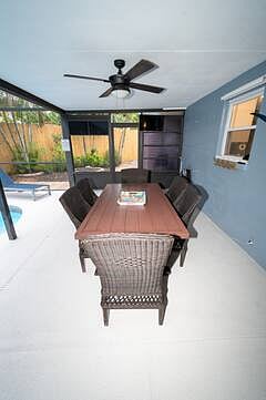 Outdoor dining table