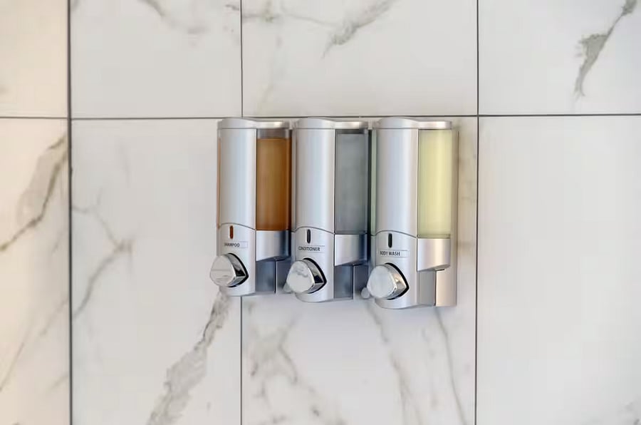 Shampoo, Condition and Body Wash available in both showers