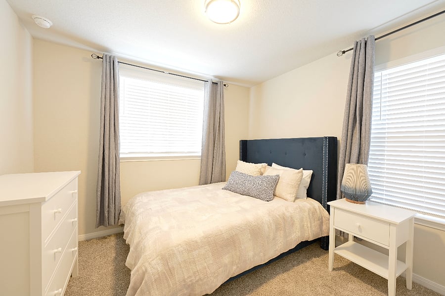 2nd Floor- Bedroom right- view from door, there is a closet, a laptop desk can be added per request