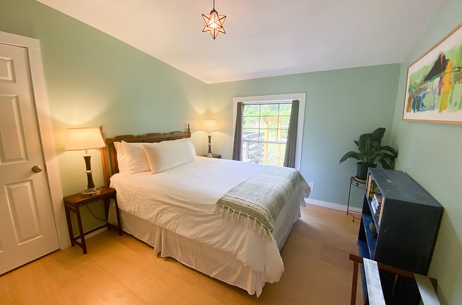 We call this one the guest room. Queen bed