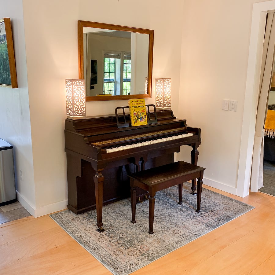 Heirloom piano from our grandmother. Tuned are ready to play.