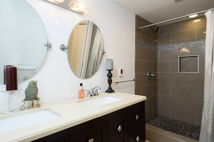 Private bathroom has heated floors/