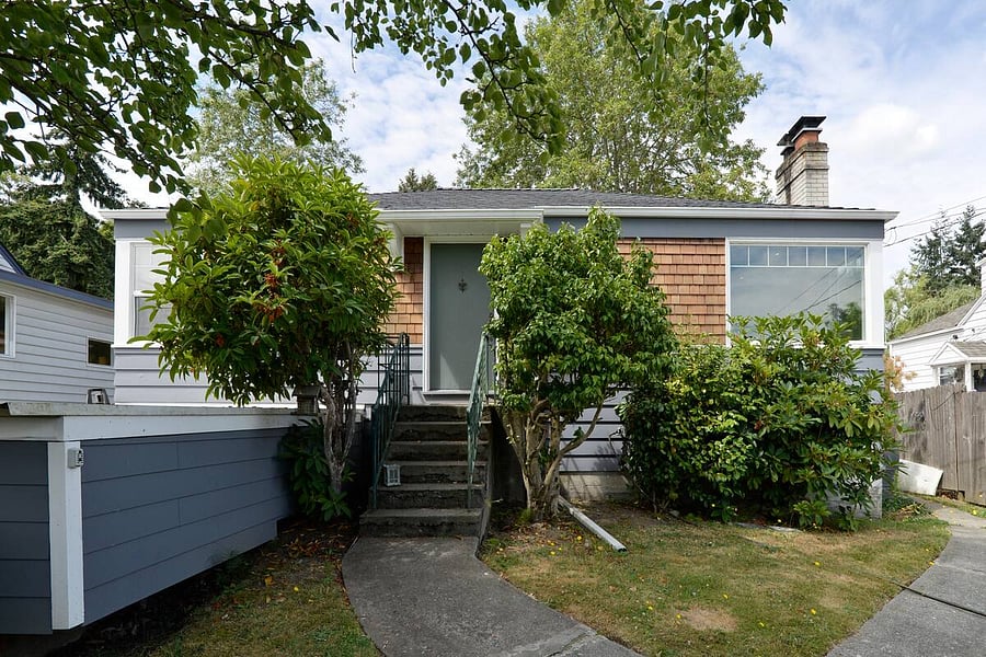 The house was just repainted a few months ago. The storage on the lower left of this photo is where you could enter the house if you chose not to walk up the stairs.
