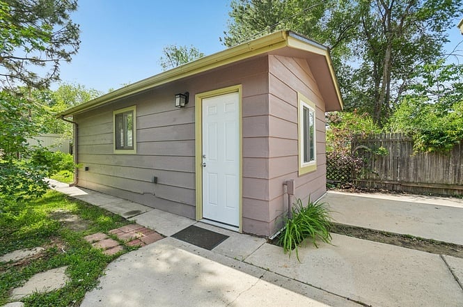 Finished outbuilding with Bedroom 4 and kitchenette/living space. 