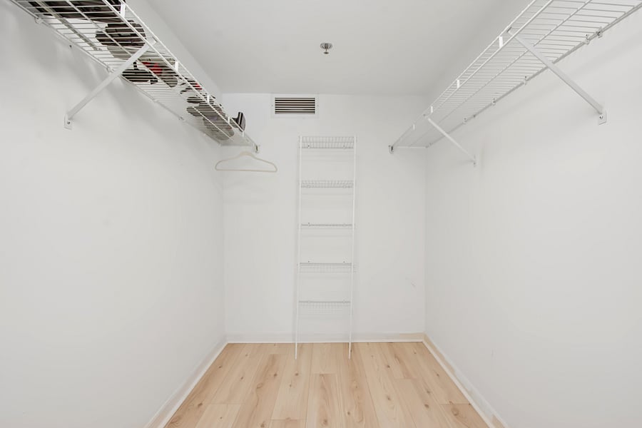 Walk-in closet in primary bedroom