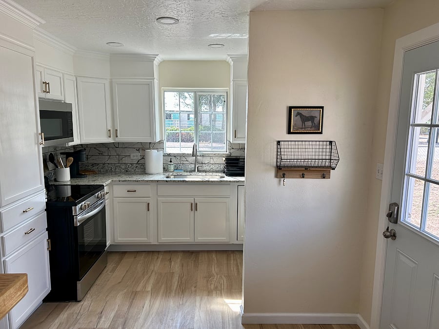 Entry and kitchen