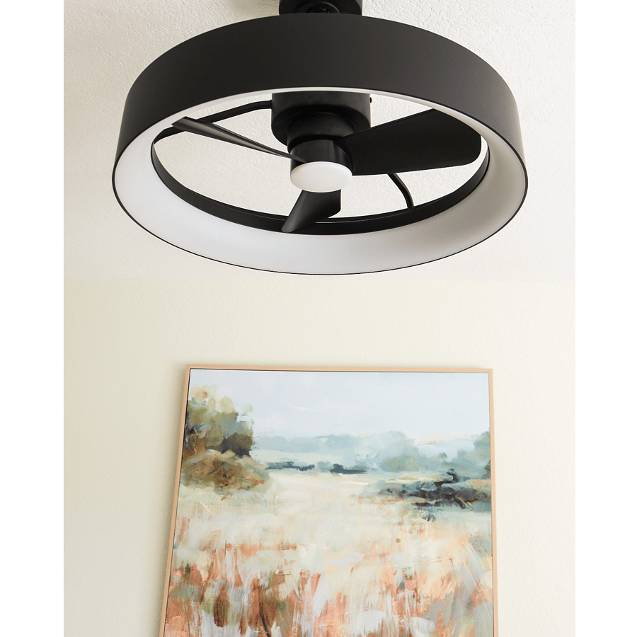 Ceiling fan with adjustable lighting for added comfort