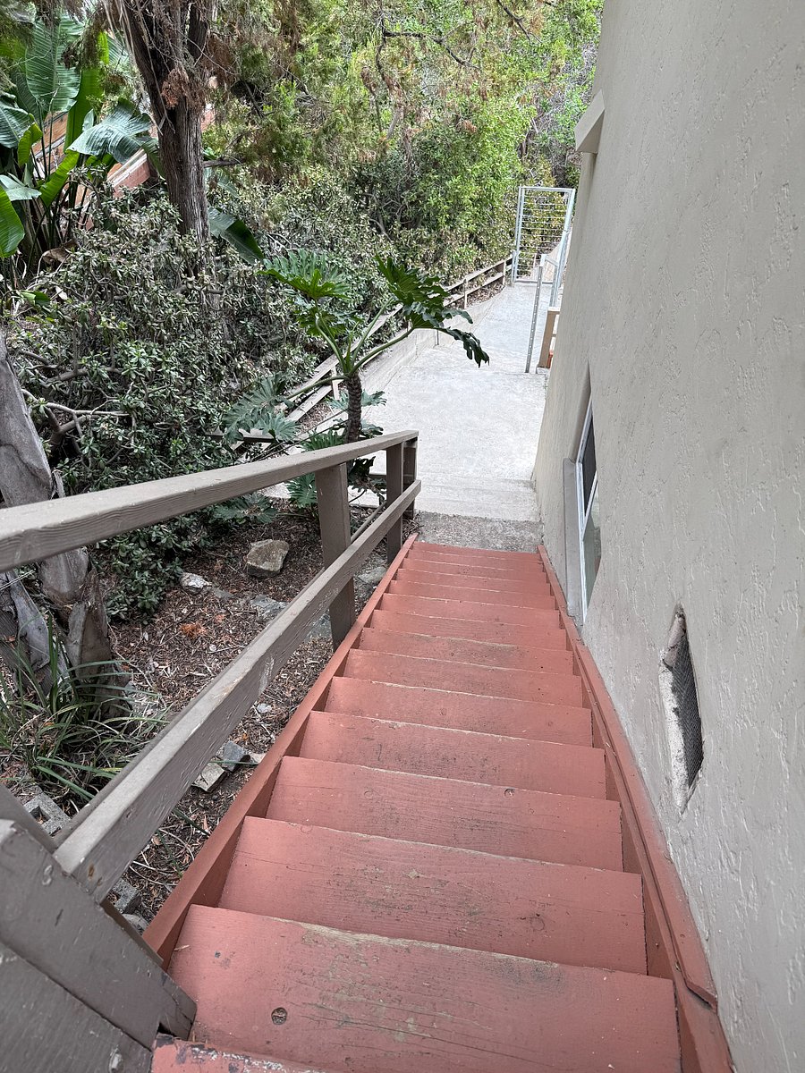 Stairs down to guest house