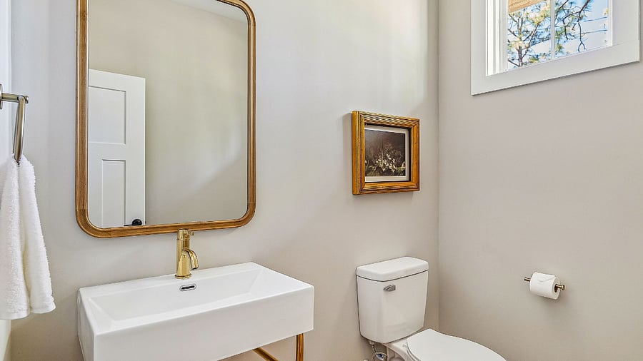 Downstairs half bath near the entry way
