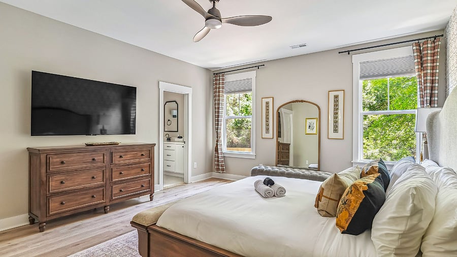 Upstairs Primary bedroom, King bed