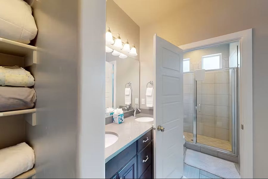 Main Level Bathroom with double sinks