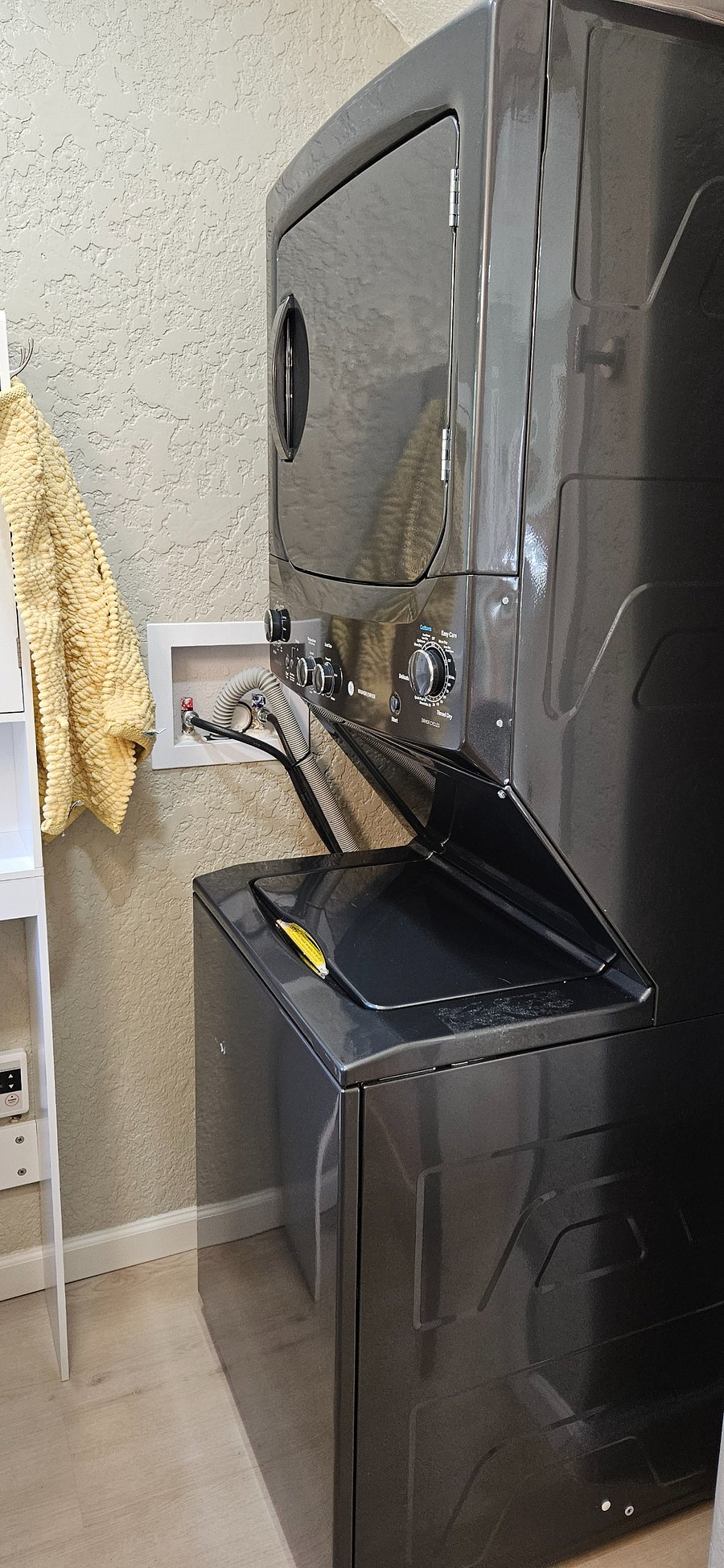 Brand new washer/dryer in downstairs bathroom