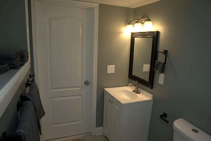 Lower level shared bathroom