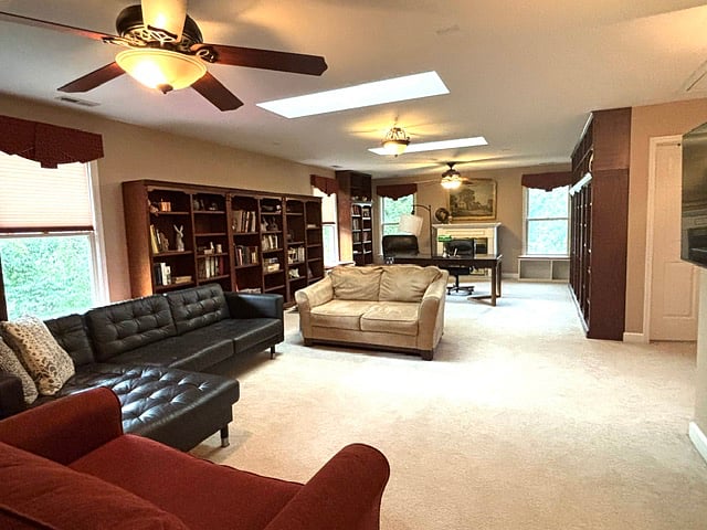 Upstairs family room/library