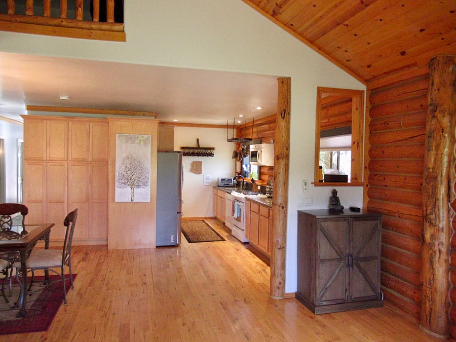 Looking into the kitchen from the Living Room