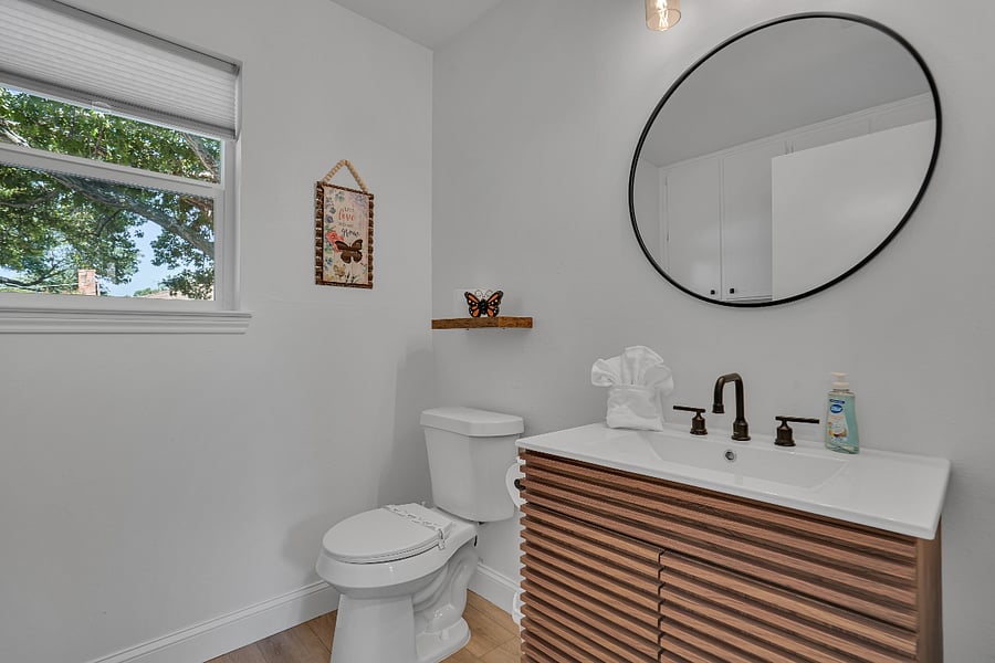 Half bath near kitchen