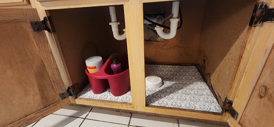 Basic cleaning and dishwashing supplies included