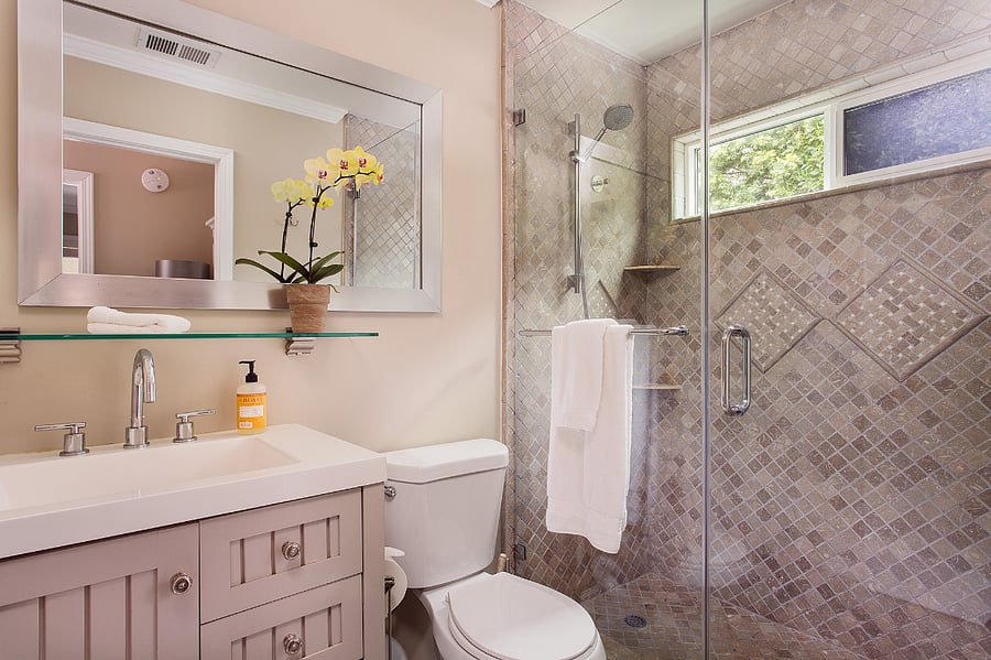 Bathroom with walk in shower