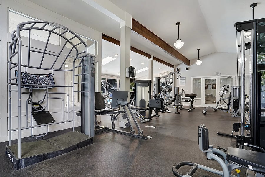 Large fully equipped gym <2 min walk from condo.