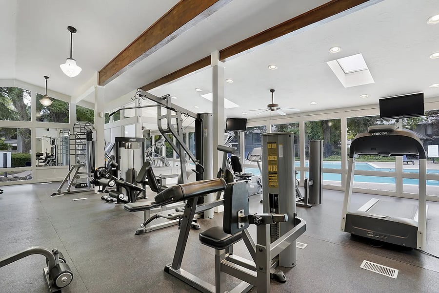 Large fully equipped gym <2 min walk from condo.