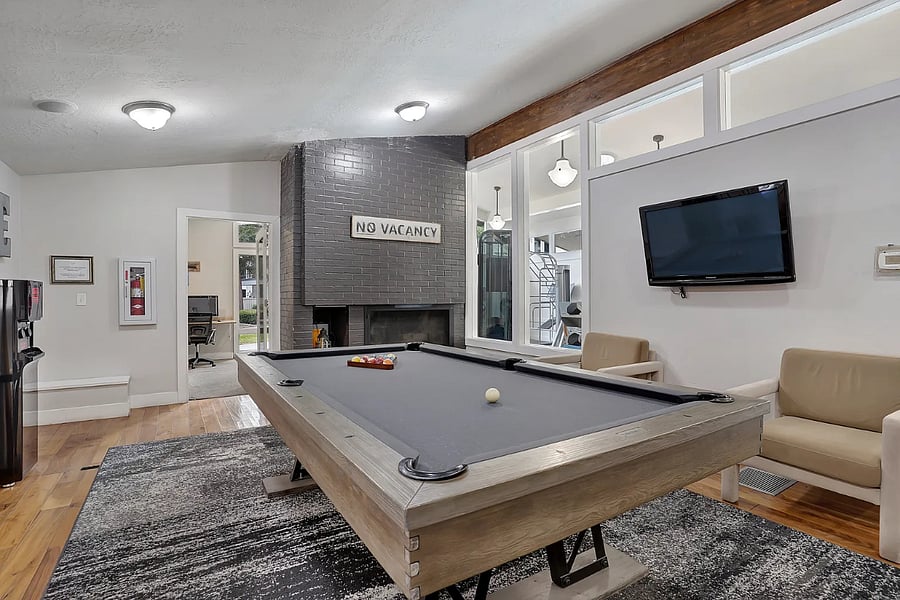 Game room <2 min walk from condo.