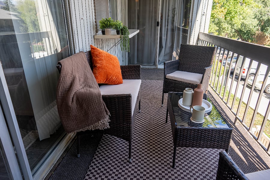 Patio furniture to relax and unwind.